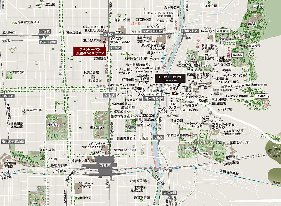 レーベン清水五条：案内図