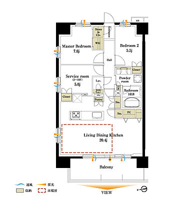 レーベン盛岡紺屋町 間取り A【SELECT1】