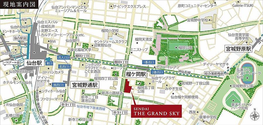仙台 THE GRAND SKY：案内図