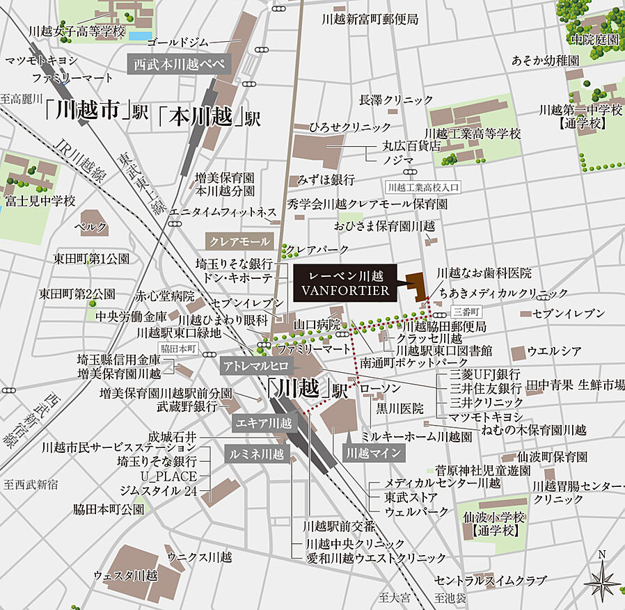 レーベン川越VANFORTIER：案内図