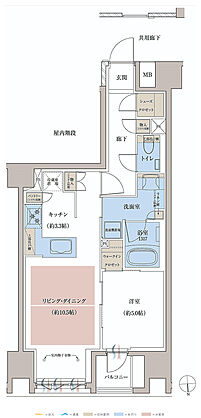 レーベン京都河原町五条 ONE SUITE 間取り N