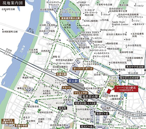 レーベン富山駅北VISIONISTA 現地案内図