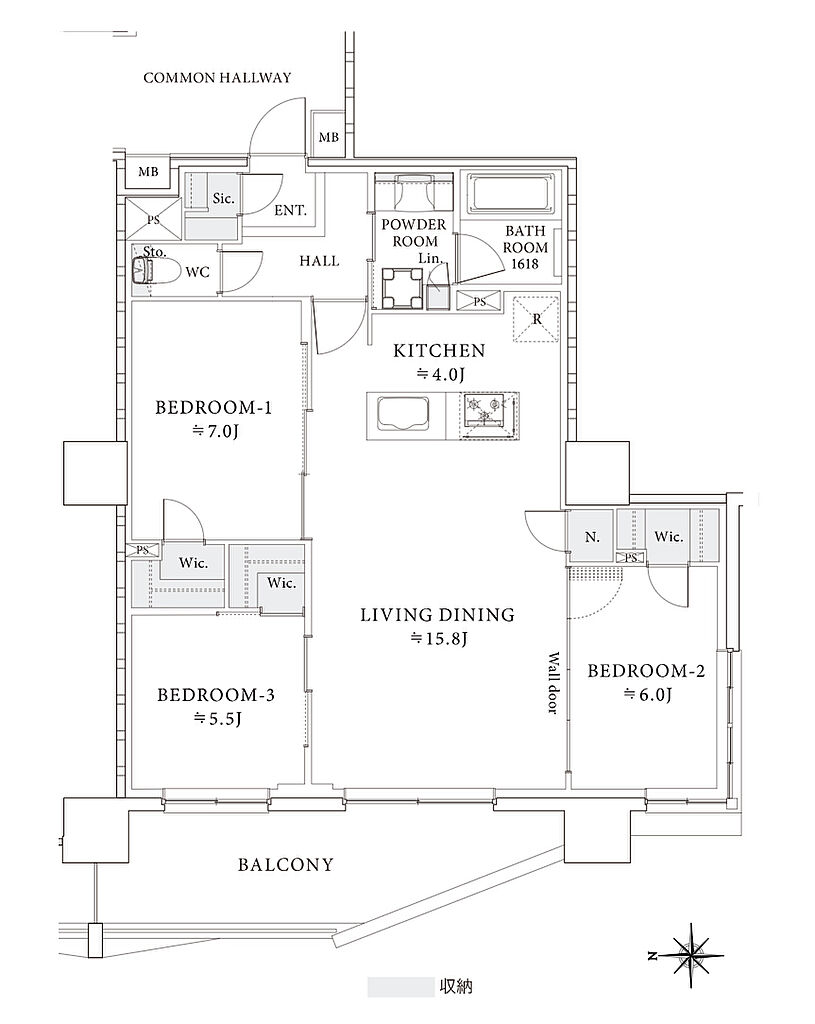 レーベン御器所 M's TOWER 間取り H