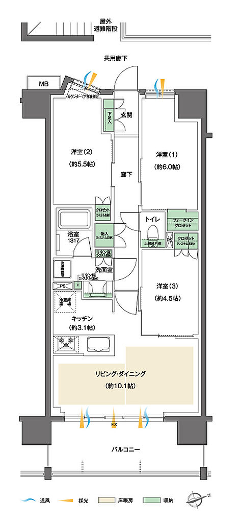 レーベン八乙女中央BLAS 間取り D