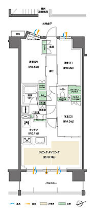 レーベン八乙女中央BLAS 間取り D