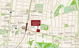 レーベン平岸高台公園PROJECT 現地案内図
