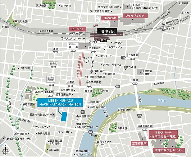 レーベン沼津町方町 MAISON 現地案内図