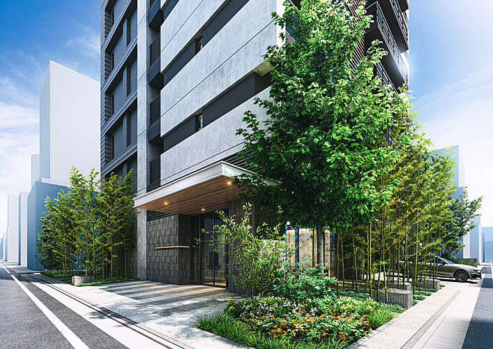 クリオ渡辺通セントラルマークス エントランスアプローチ完成予想図