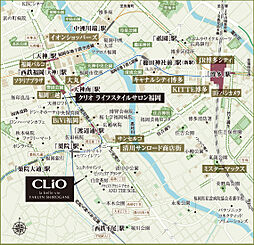 クリオ ラベルヴィ薬院白金 現地案内図