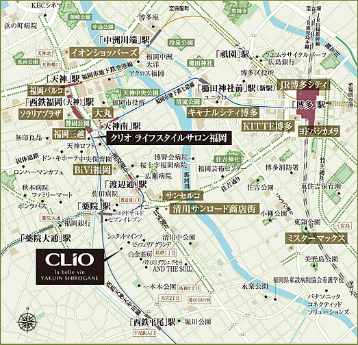 クリオ ラベルヴィ薬院白金 現地案内図