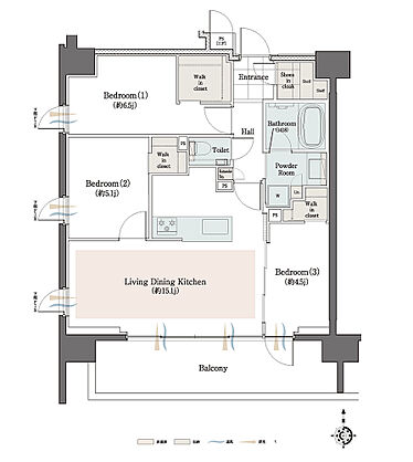 クリオ練馬ブライトマークス 間取り C