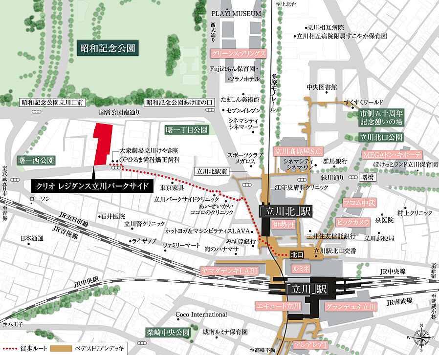 クリオ レジダンス立川パークサイド：案内図