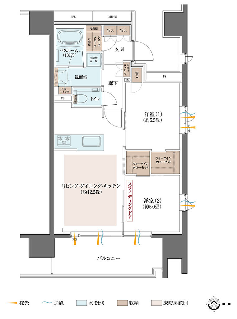 クリオ川崎南幸町グレイスコート 間取り 【第1期2次】E