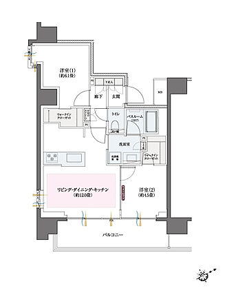 クリオ ラベルヴィ本八幡 間取り E