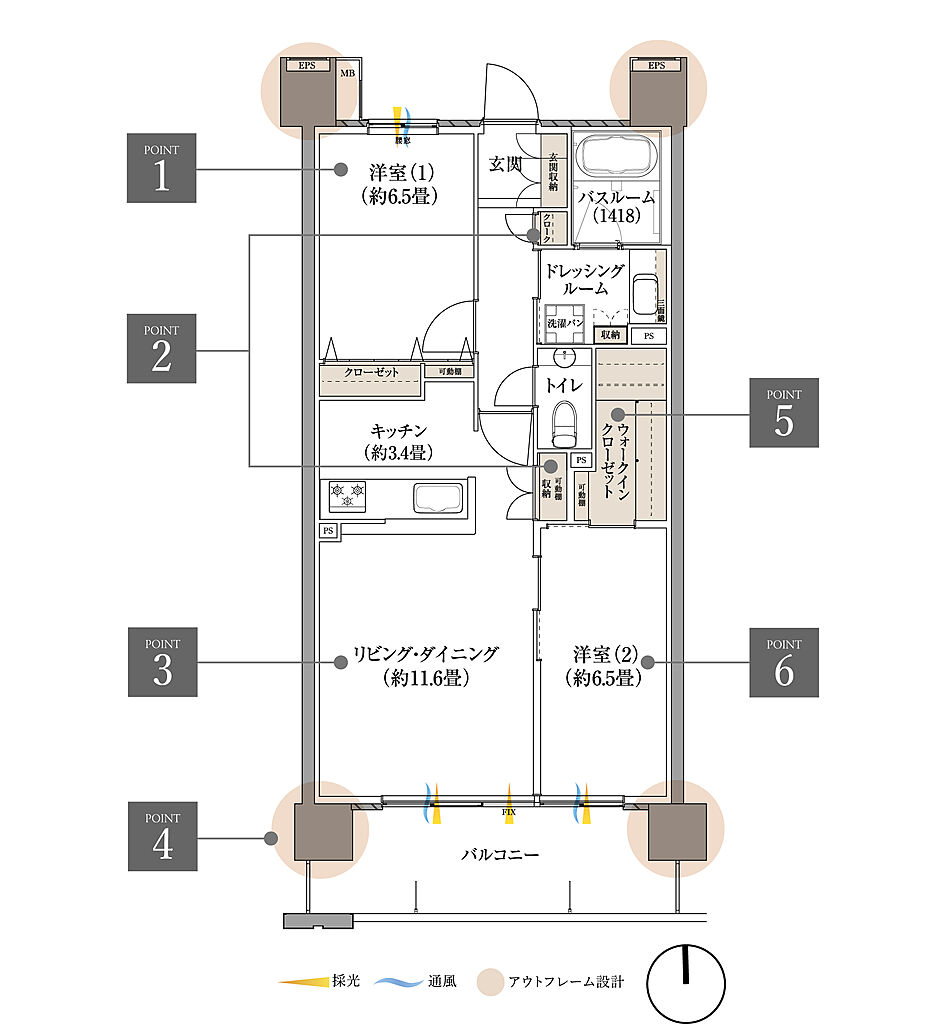 サーパス清水町グランビュー 間取り C