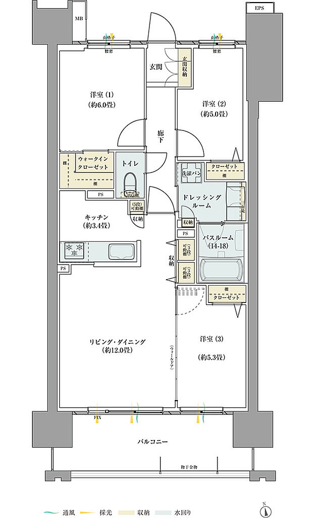 サーパス藤塚テラス 間取り C
