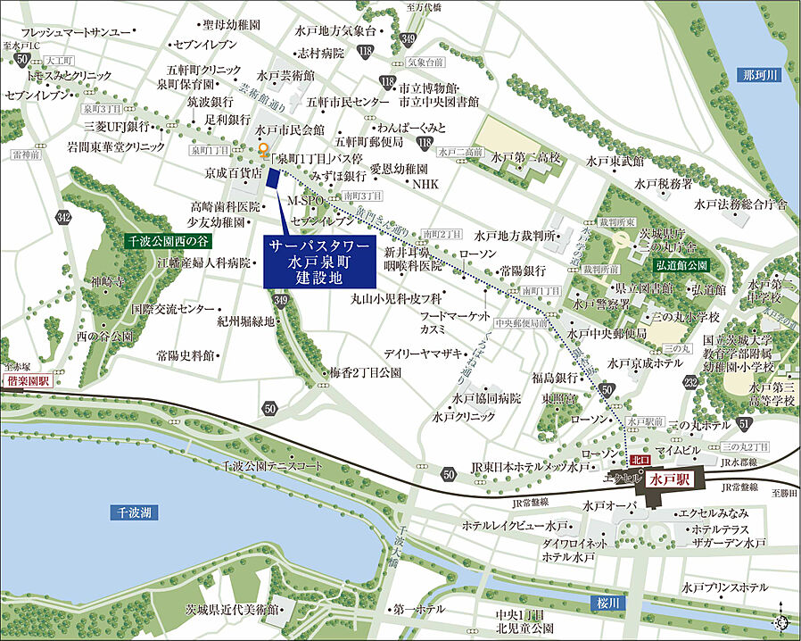 サーパスタワー水戸泉町：案内図