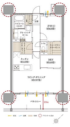 サーパス新水前寺駅前 間取り B【MENU1 PLAN】