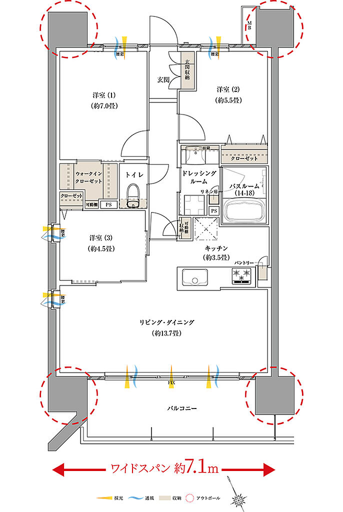 サーパス富山千歳町 間取り A