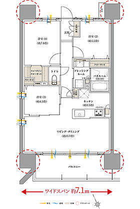 サーパス富山千歳町 間取り A