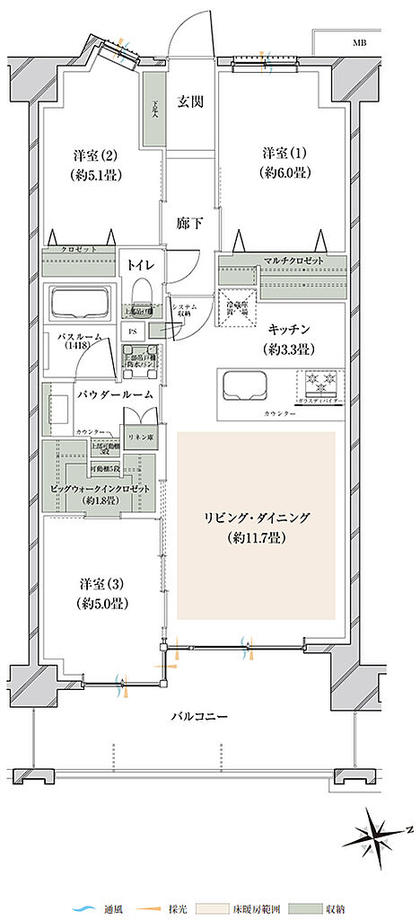 ヴェレーナグラン府中美好 間取り 【先着順】CB2