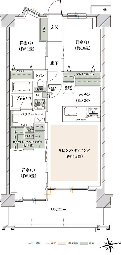 ヴェレーナグラン府中美好 間取り 【先着順】CB1
