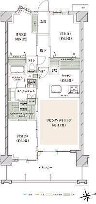 ヴェレーナグラン府中美好 間取り 【先着順】CB1