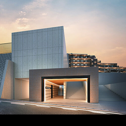 ヴェレーナ横浜岩井町ヒルズ エレベーター棟エントランス完成予想CG