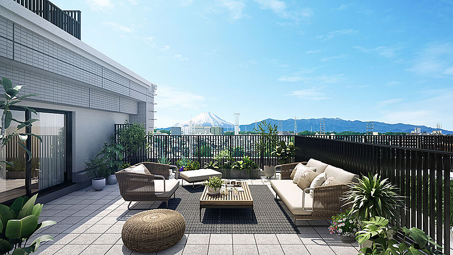 ヴェレーナ横浜岩井町ヒルズ ルーフバルコニー（Srタイプ）完成予想CG