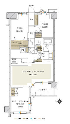 ヴェレーナ横浜岩井町ヒルズ 間取り F
