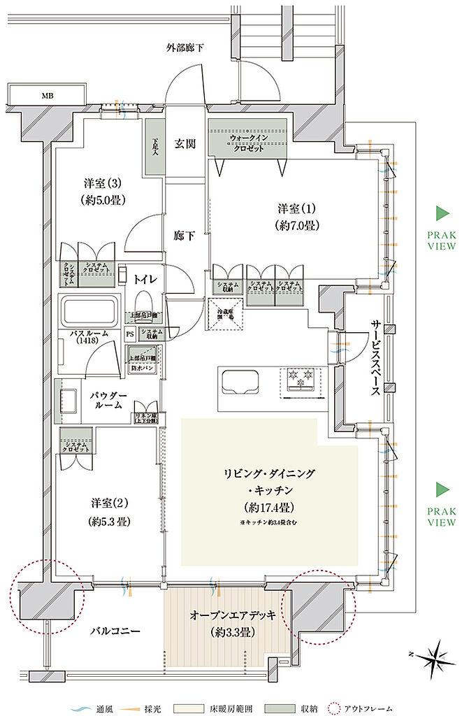 ヴェレーナ亀戸中央公園 間取り KOD