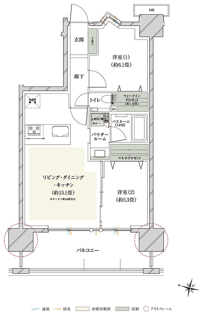 ヴェレーナ亀戸中央公園 間取り B