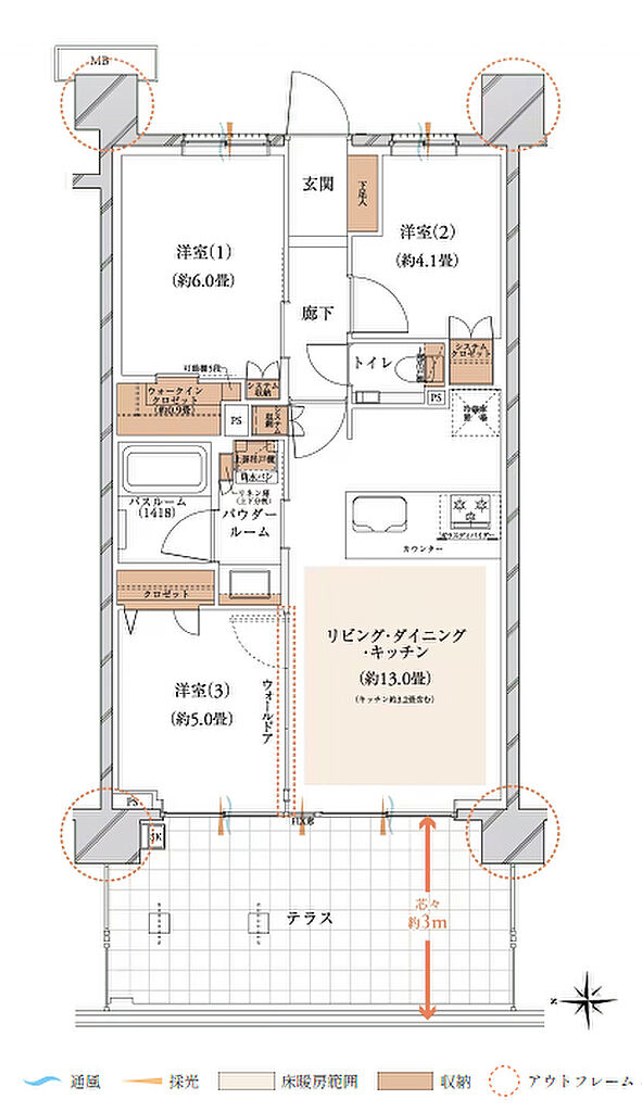 ヴェレーナ東京六町 間取り B1t