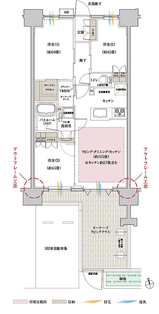 ブリシア浅草VIIマスターコート 間取り Eg