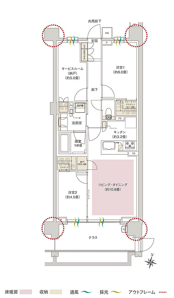 ヒルズグランデ稲毛 間取り 【エアリーマークス（先着順）】A67B2t