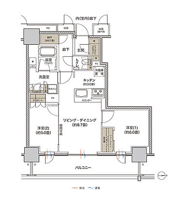 リビオタワー大分 間取り H