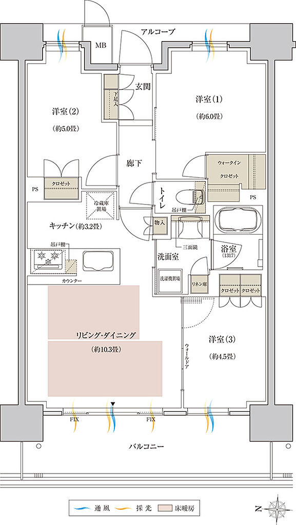神戸名谷・駅前複合開発プロジェクト（リビオシティ神戸名谷） 間取り D