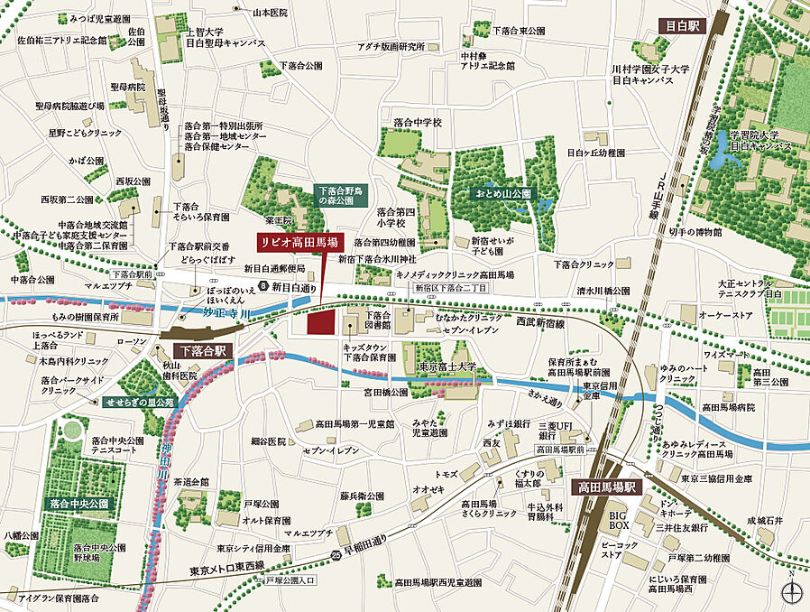 リビオ高田馬場：案内図