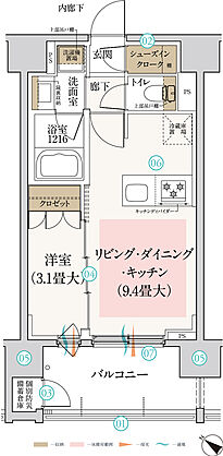 ルジェンテ浦和 間取り B