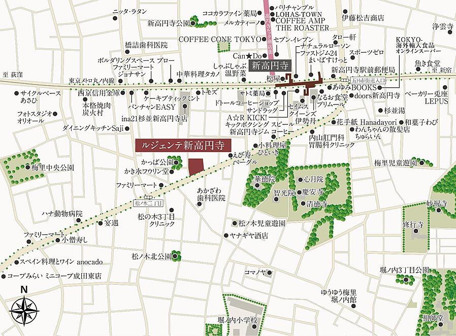 ルジェンテ新高円寺：案内図