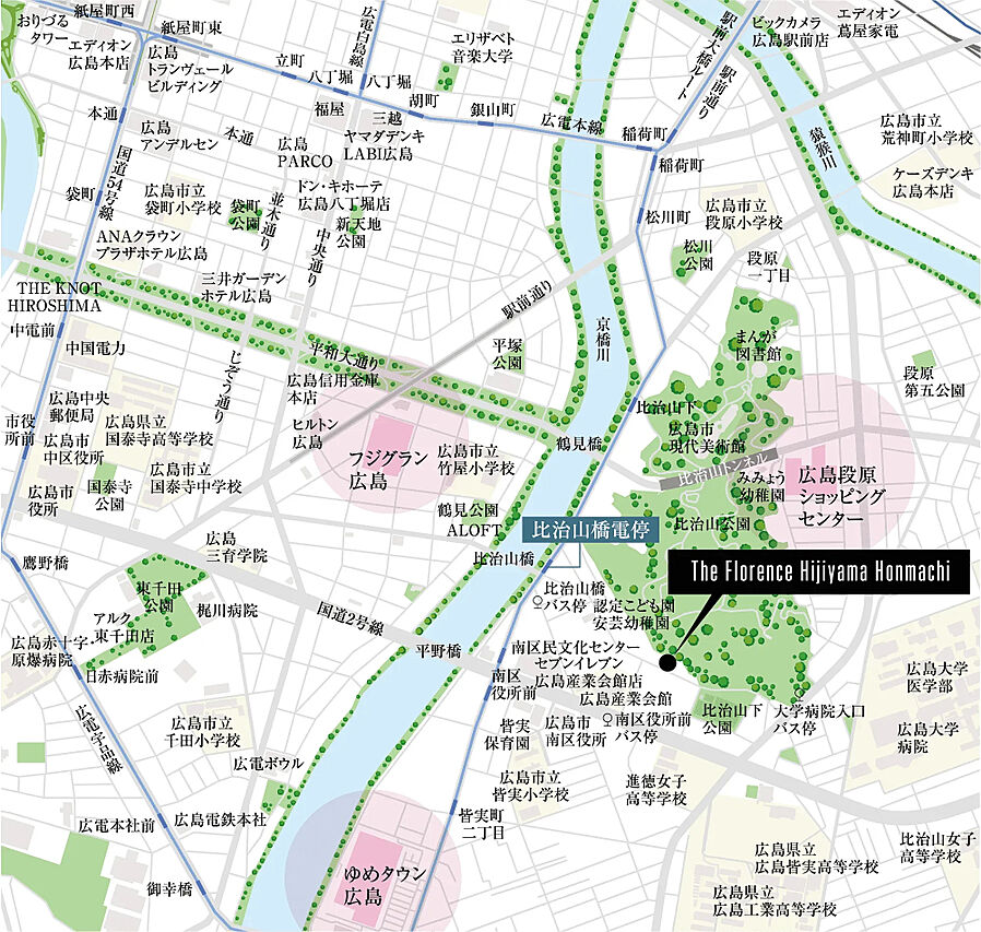 Theフローレンス比治山本町：案内図