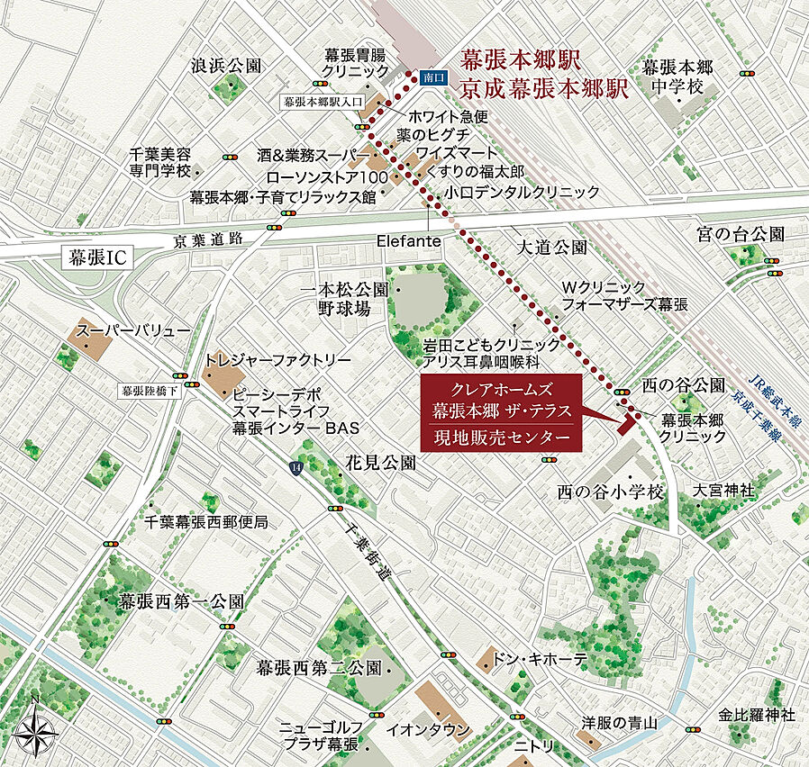 クレアホームズ幕張本郷 ザ・テラス：案内図