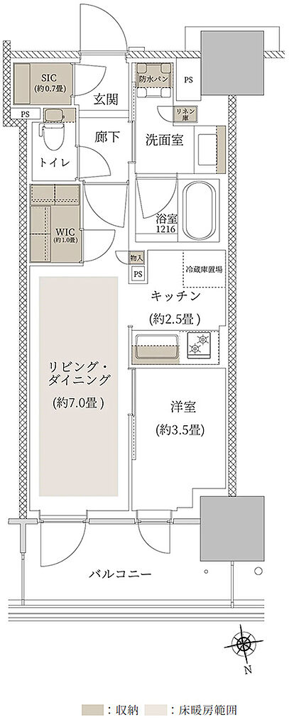 ルネタワー八王子 間取り 35A1