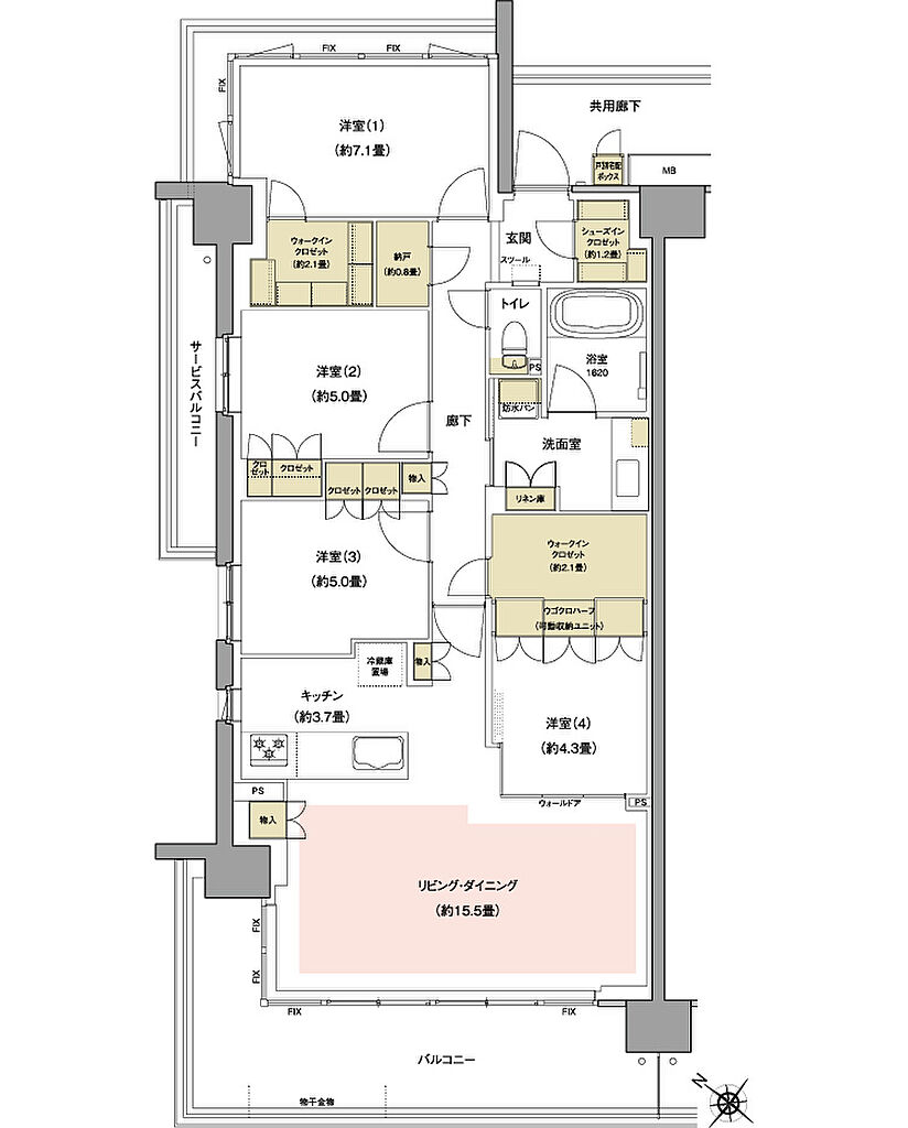 ルネ川口ユトリエ 間取り A