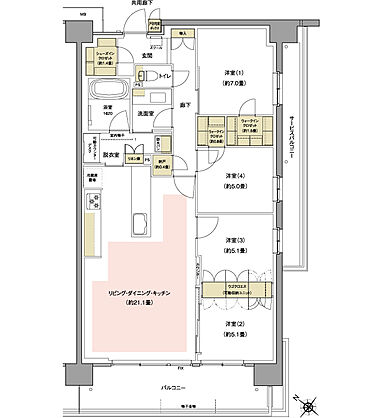ルネ川口ユトリエ 間取り J