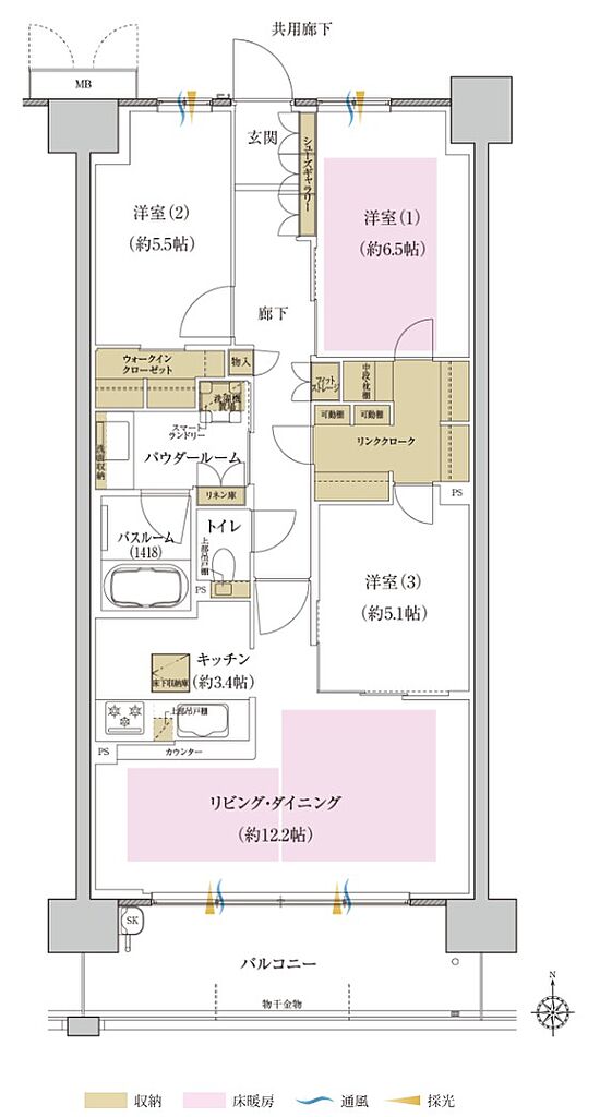 プレミスト藤が丘 間取り S-K2g