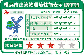 プレミスト横浜桜木町 横浜市建築物環境性能表示