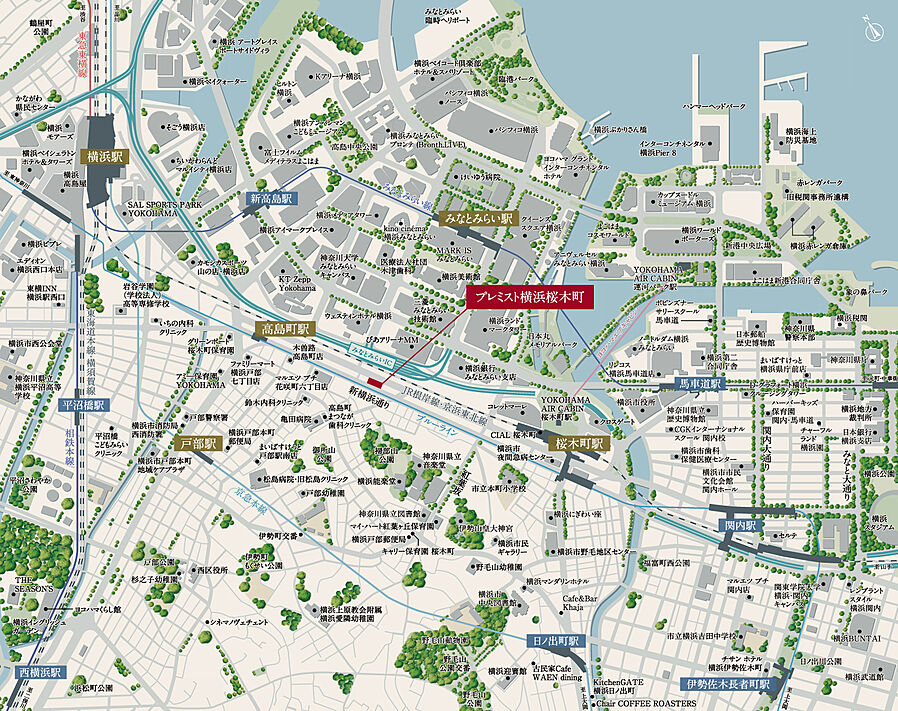プレミスト横浜桜木町：案内図