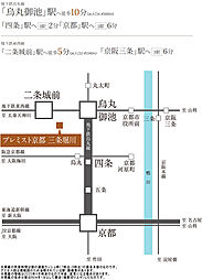 プレミスト京都 三条堀川 アクセス図