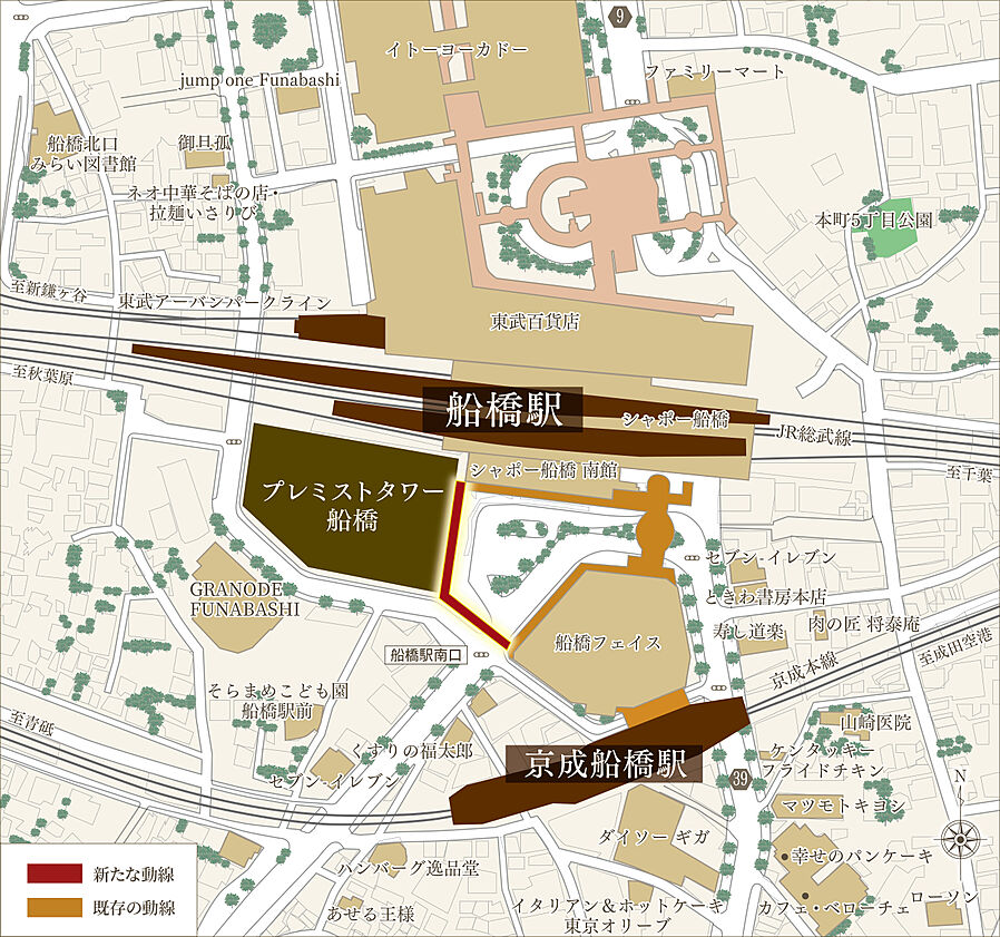 プレミストタワー船橋：案内図